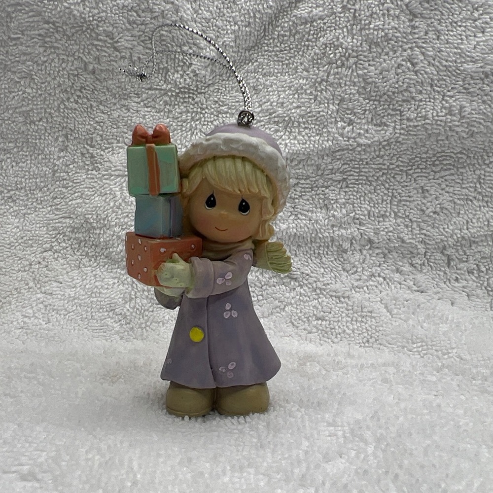 Precious Moments Christmas Ornament Little Girl Gifts Holidays RARE